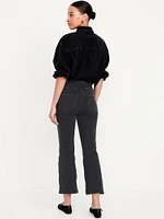 High-Waisted Weekender Pull-On Crop Flare Jeans