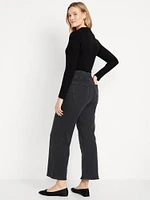 High-Waisted Weekender Pull-On Crop Wide-Leg Jeans