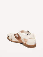 Faux-Leather Fisherman Sandals