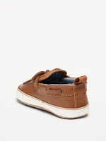 Faux-Leather Boat Shoes for Baby