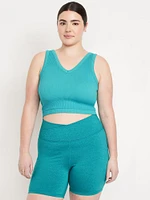 Exhale Seamless V-Neck Rib Tank