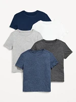 Short-Sleeve Solid T-Shirt 5-Pack for Toddler Boys