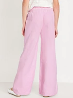 High-Waisted Baggy Wide-Leg Pull-On Jeans for Girls