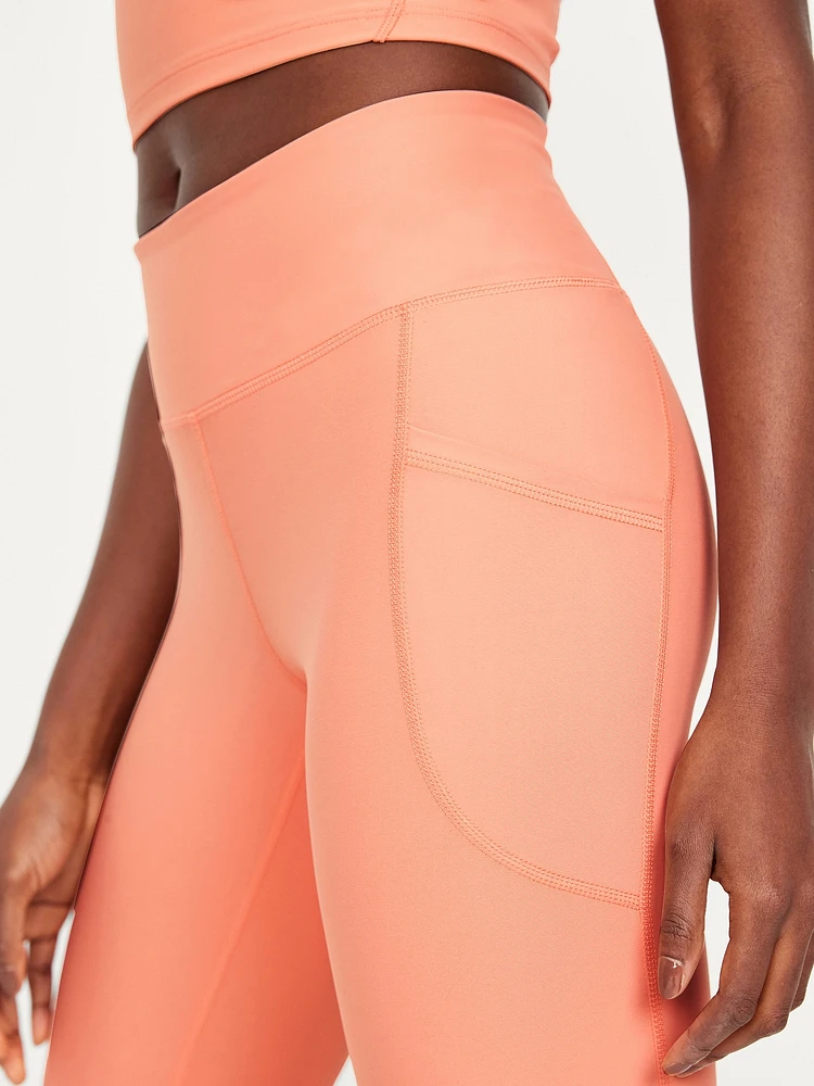 High-Waisted PowerSoft Crop Pocket Leggings