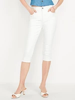 High-Waisted Rockstar Capri Jeans