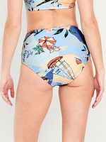 High-Waisted Bikini Swim Bottoms