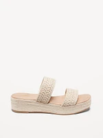 Double-Strap Espadrille Sandals