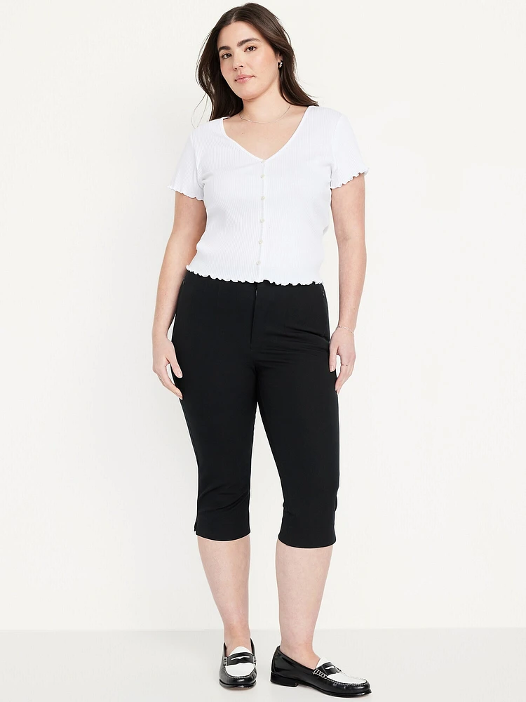 Extra High-Waisted Polished Pixie Capri Pants