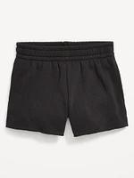 High-Waisted Cut-Off Fleece Shorts for Girls