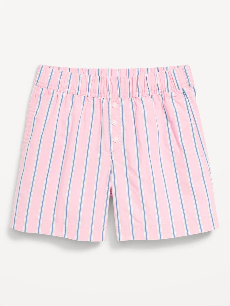 Lightweight Printed Poplin Shorts for Girls