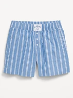 Lightweight Printed Poplin Shorts for Girls