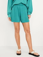 Extra High-Waisted SoComfy Sweat Shorts -- 5-inch inseam
