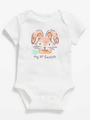 Short-Sleeve Unisex Graphic Bodysuit for Baby