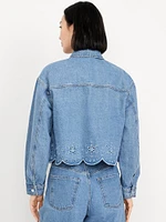 Jean Eyelet Jacket