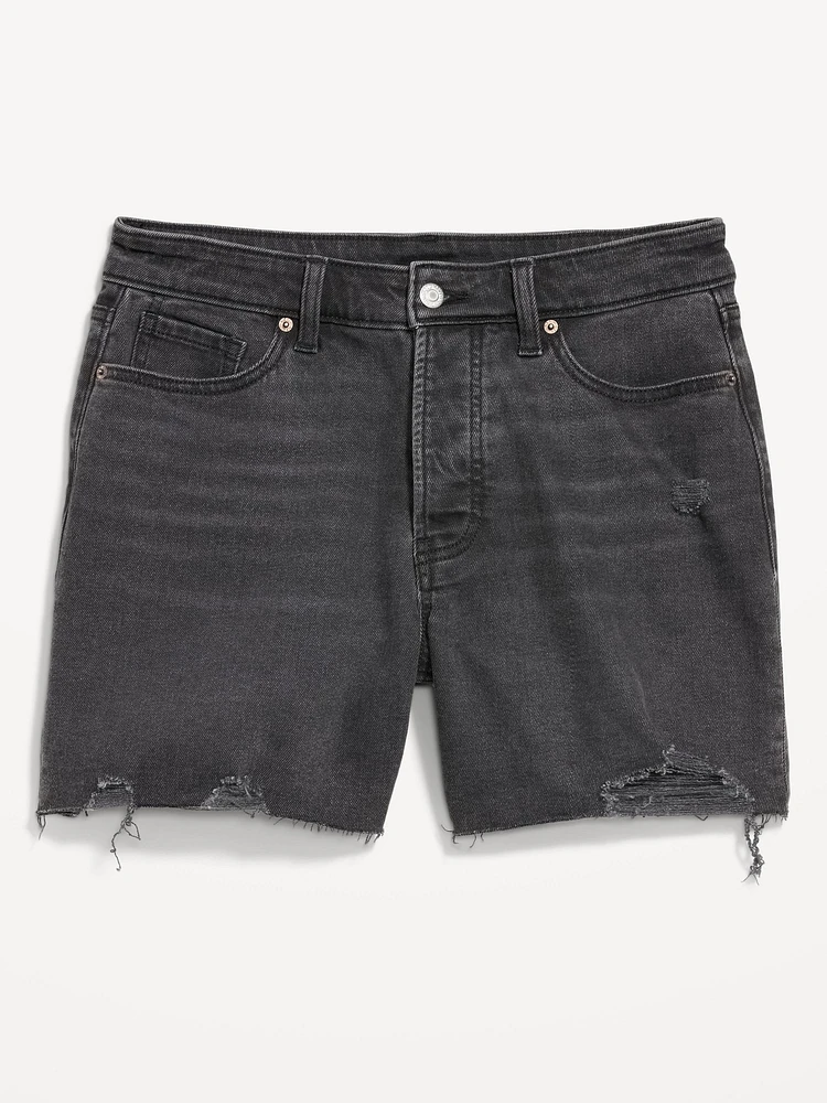 Curvy High-Waisted OG Jean Cut-Off Shorts -- 5-inch inseam