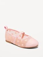 Birthday Mesh Ballet Flats for Toddler Girls