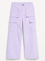 Loose Poplin Cargo Pants for Girls