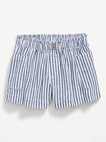 Printed Linen-Blend Utility Shorts for Girls