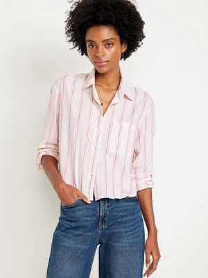 Cropped Button-Down Shirt
