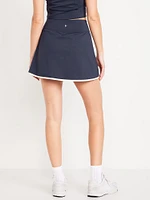 High-Waisted PowerSoft Faux-Wrap Skort