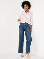 Cropped Button-Down Shirt