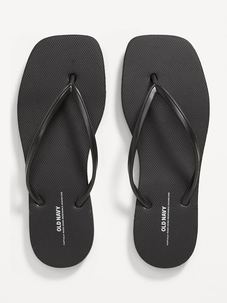 Square Toe Flip-Flop Sandals