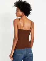 Lace-Trim Cami Tank Top