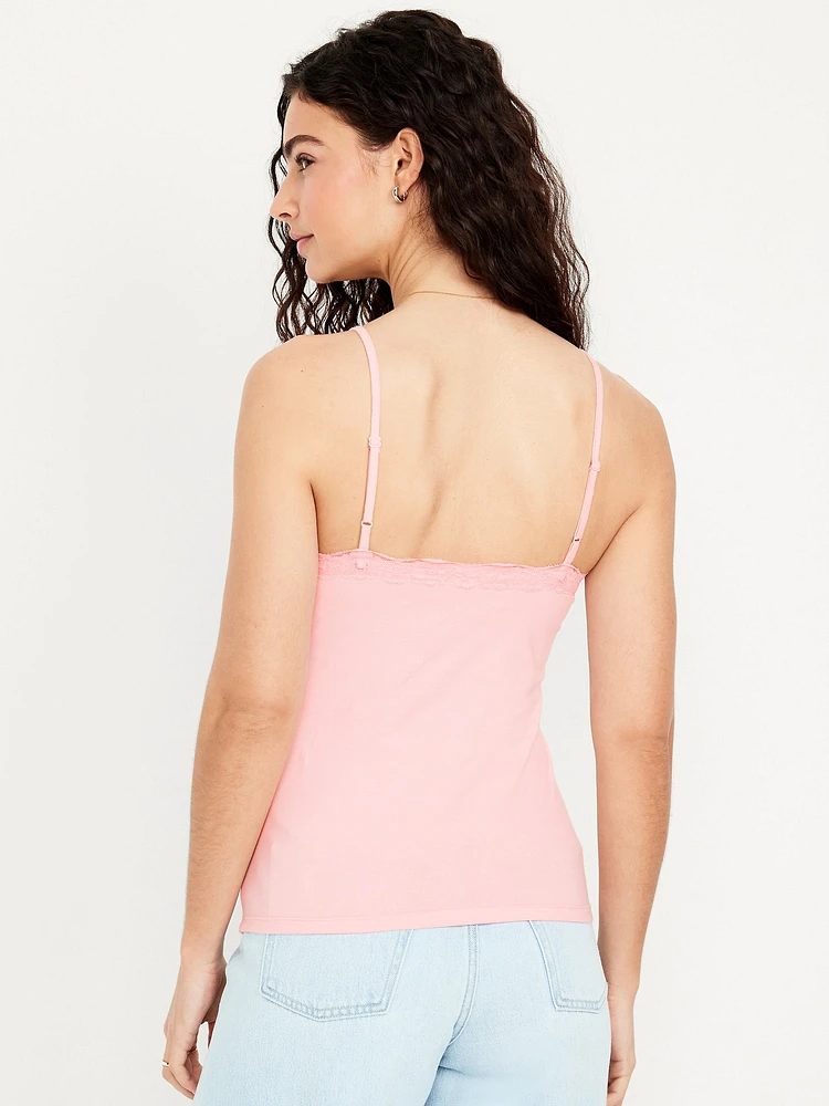 Lace-Trim Cami Tank Top