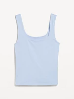 Double-Layer Scoop-Neck Tank Top
