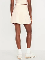 High-Waisted PowerSoft Faux-Wrap Skort