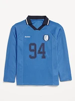 Oversized Long-Sleeve Collared Performance Top for Boys