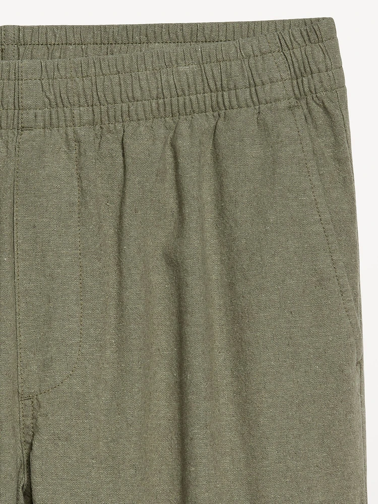 90's Straight Linen-Blend Pants