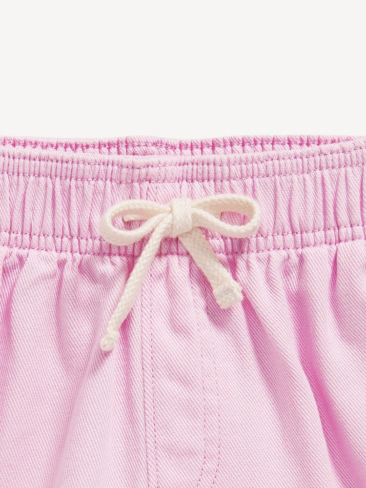 High-Waisted Pull-On Twill Shorts for Girls