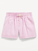 High-Waisted Pull-On Twill Shorts for Girls