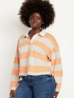 Rugby Stripe Crop Polo