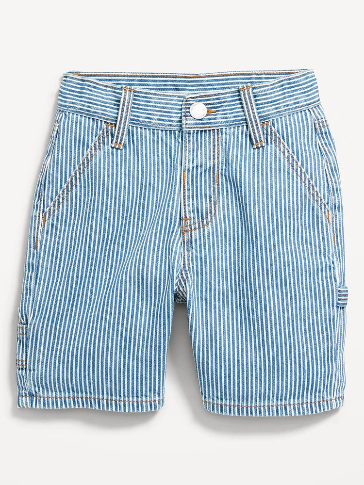 Printed Baggy Carpenter Jean Shorts for Toddler Boys