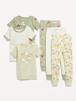 Printed Snug-Fit Pajama 6-Piece Set for Toddler & Baby