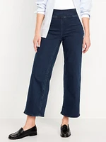 High-Waisted Weekender Pull-On Crop Wide-Leg Jeans