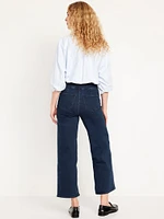 High-Waisted Weekender Pull-On Crop Wide-Leg Jeans