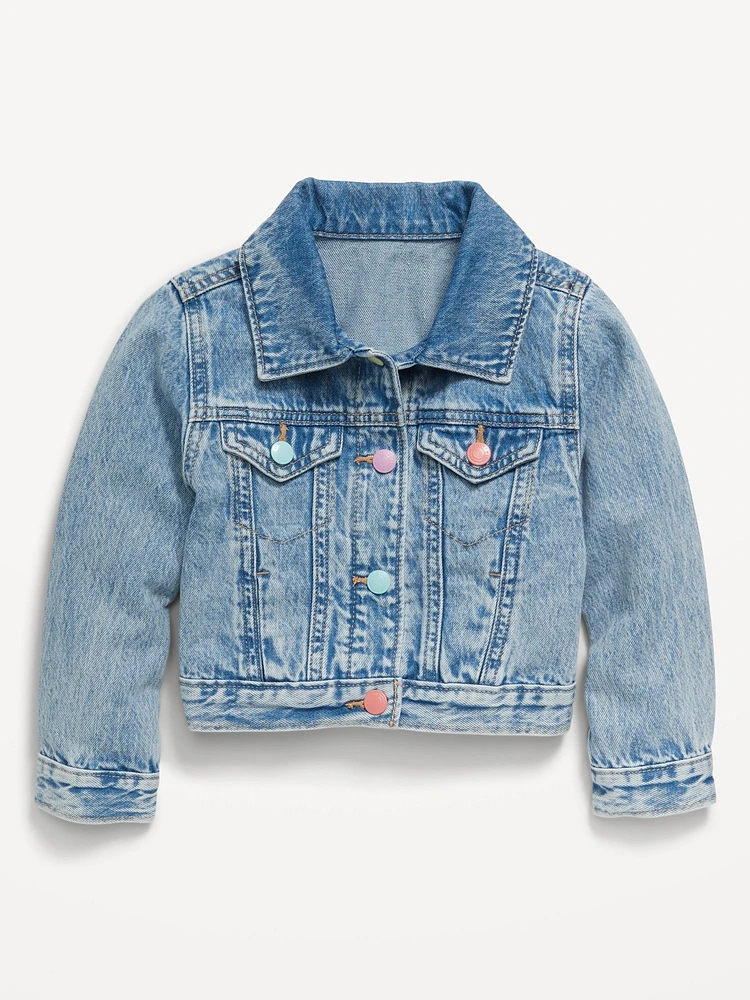 Cropped Trucker Jacket for Toddler Girls