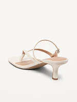 Kitten Heel Thong Sandals