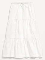 Printed Tiered Swing Midi Skirt for Girls