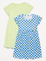 Short-Sleeve Swing Dress for Girls