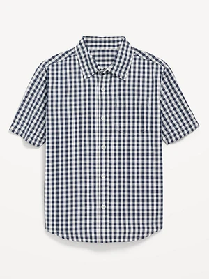 Printed Short-Sleeve Poplin Shirt for Boys