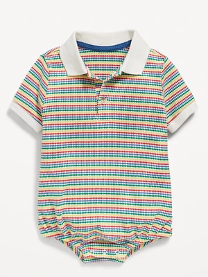 Short-Sleeve Polo One-Piece for Baby
