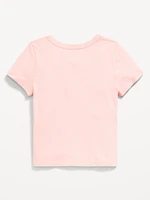 Fitted Short-Sleeve Licensed Graphic T-Shirt for Girls