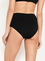 High-Waisted Bikini Swim Bottoms