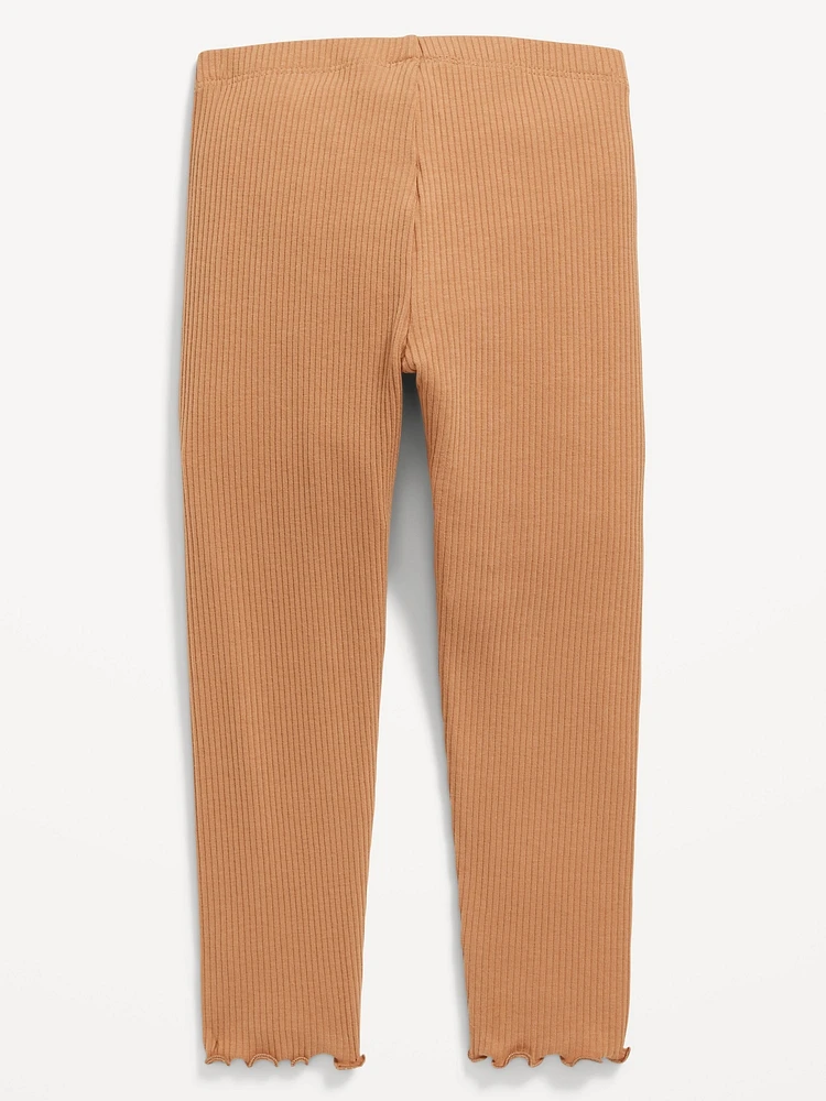 Full-Length Rib-Knit Leggings for Toddler Girls