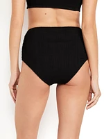 High-Waisted Bikini Swim Bottoms