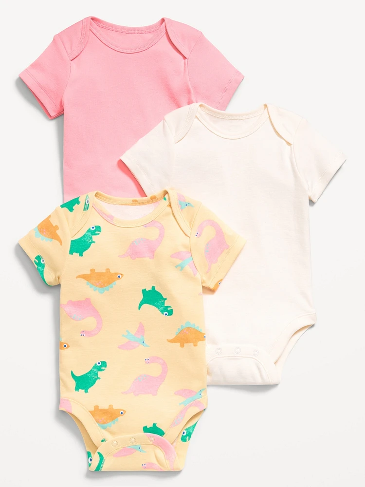 Short-Sleeve Bodysuit 3-Pack for Baby